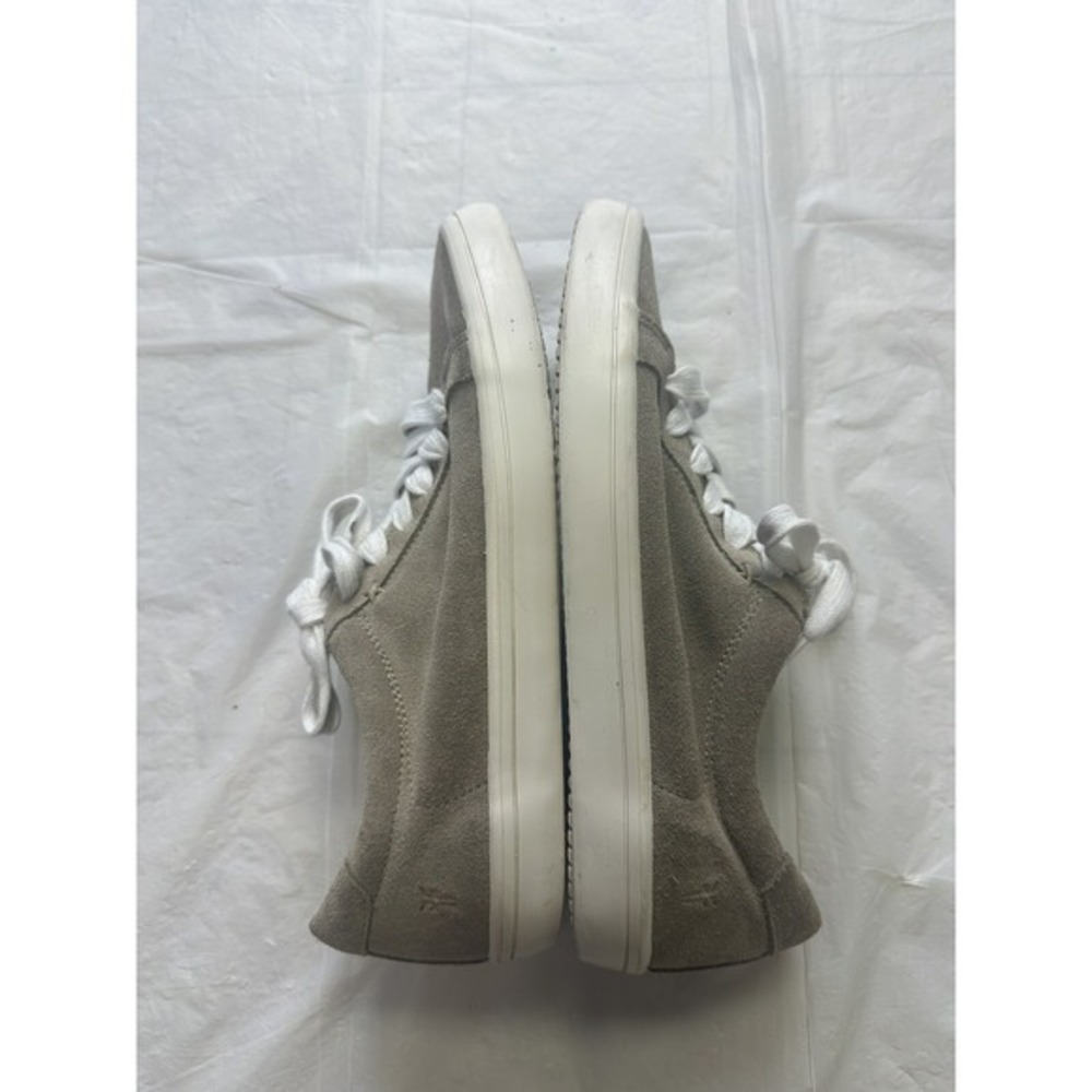 Frye Kerry Shoes Women's 9M Beige‎ White Suede Leather Lace Up Low Top Sneakers - Picture 3 of 9